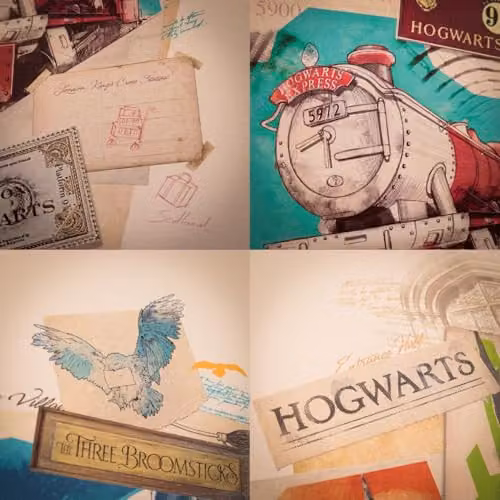 FaNaTtik Harry Potter Limited Edition Lithograph Set of 10 Multicolour Art Prints on 350gsm Linen Paper – 4