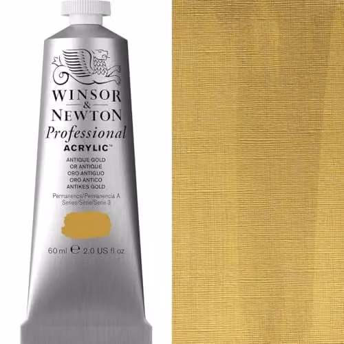 Winsor & Newton Professional Acrylic Colour, Antique Gold, 60 ml