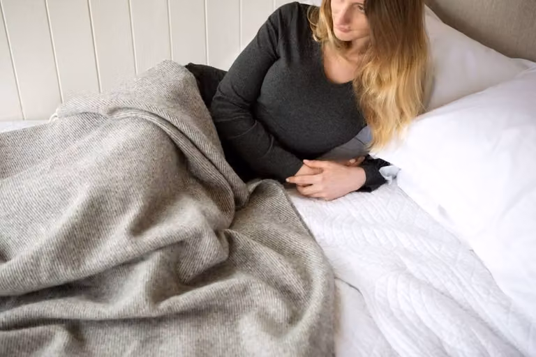 Romney Marsh Wools Copperhurst Checked Soft Wool Throw in Beige and Grey, W: 215 cm, D: 145 cm