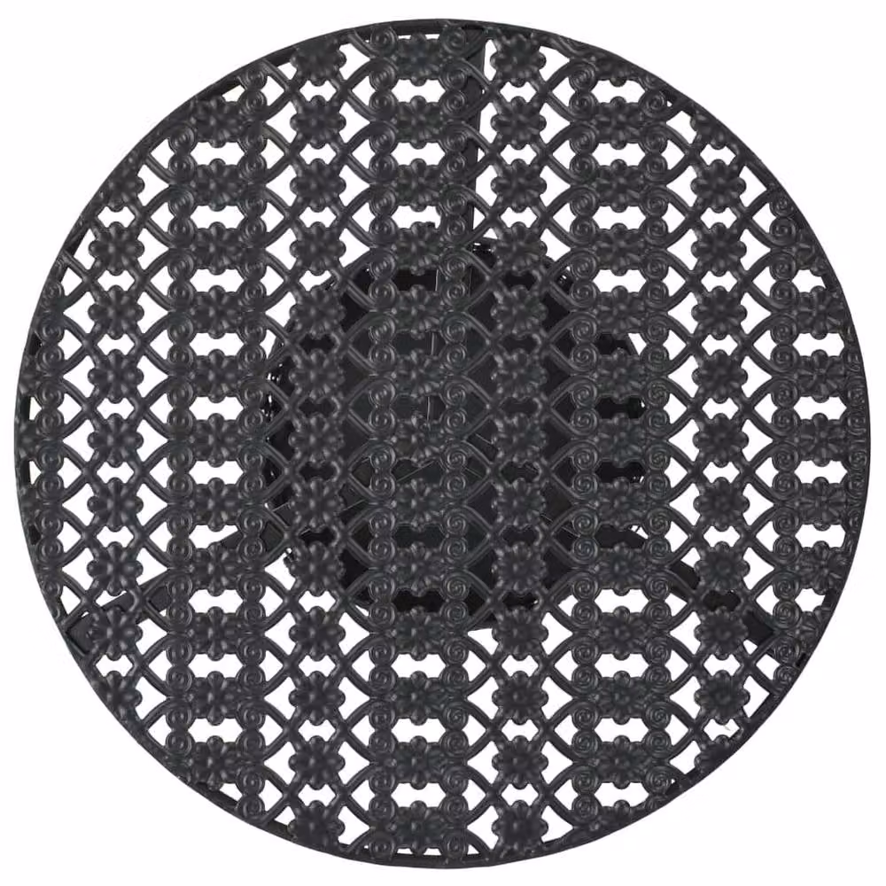 Berkfield Home Black Metal Bistro Table, W: 70 cm, D: 40 cm, H: 40 cm – 3