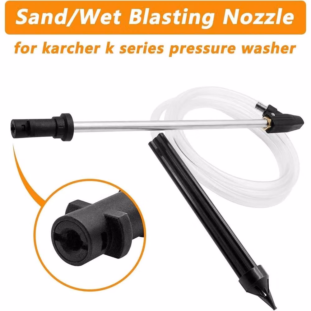 NESTLUNE Pressure Washer Sandblasting Kit Wet Sandblaster, Black, 10kg – 6