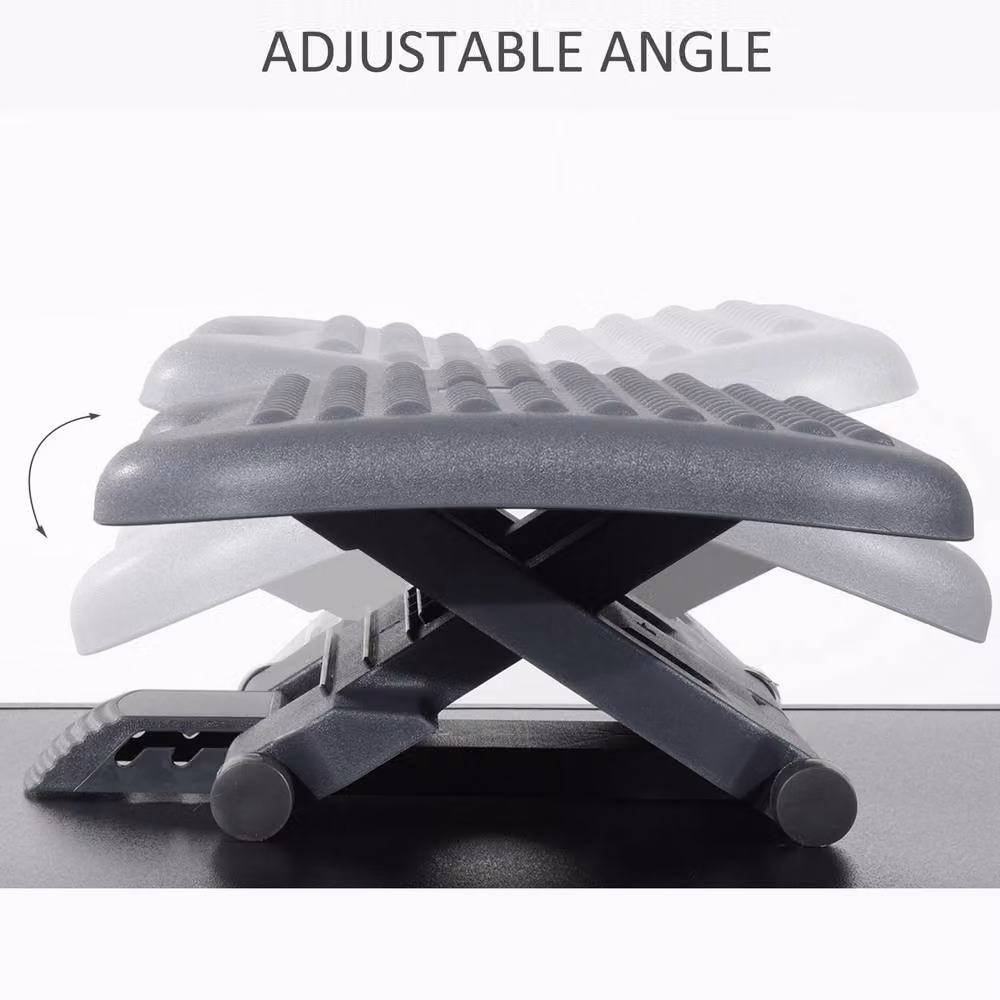 STILVORA Adjustable Footrest with Tilting Platform in Grey – 8