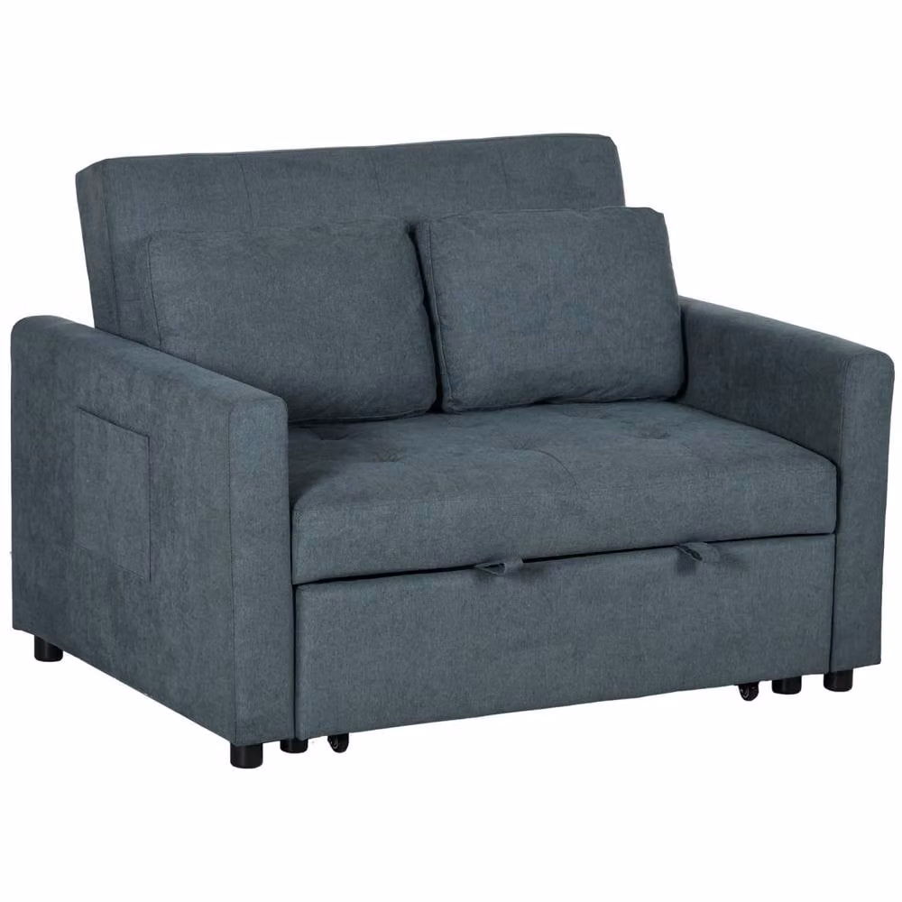 Wyld Haus Matano 2 Seater Click Clack Sofa Bed in Charcoal Grey with Scatter Cushions – 2