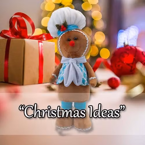 VFM e-Store Christmas Standing Gingerbread Decoration, Blue and Multicolour, H 50 cm x W 24 cm – 5