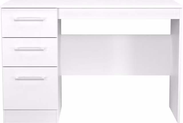 Ready Assembled 2 U Gloucester 3 Drawer Desk in White