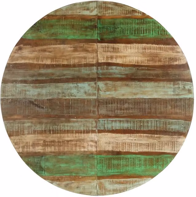 Berkfield Home Sturdy Reclaimed Solid Wood Dining Table, Multicolour, W: 150 cm, D: 75 cm, H: 75 cm – 1