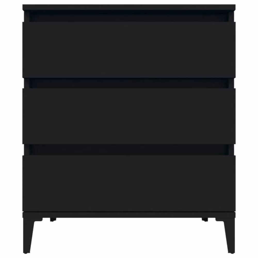 Berkfield Home Modern Black Sideboard in Engineered Wood W/D/H: 60 x 35 x 70 cm – 3