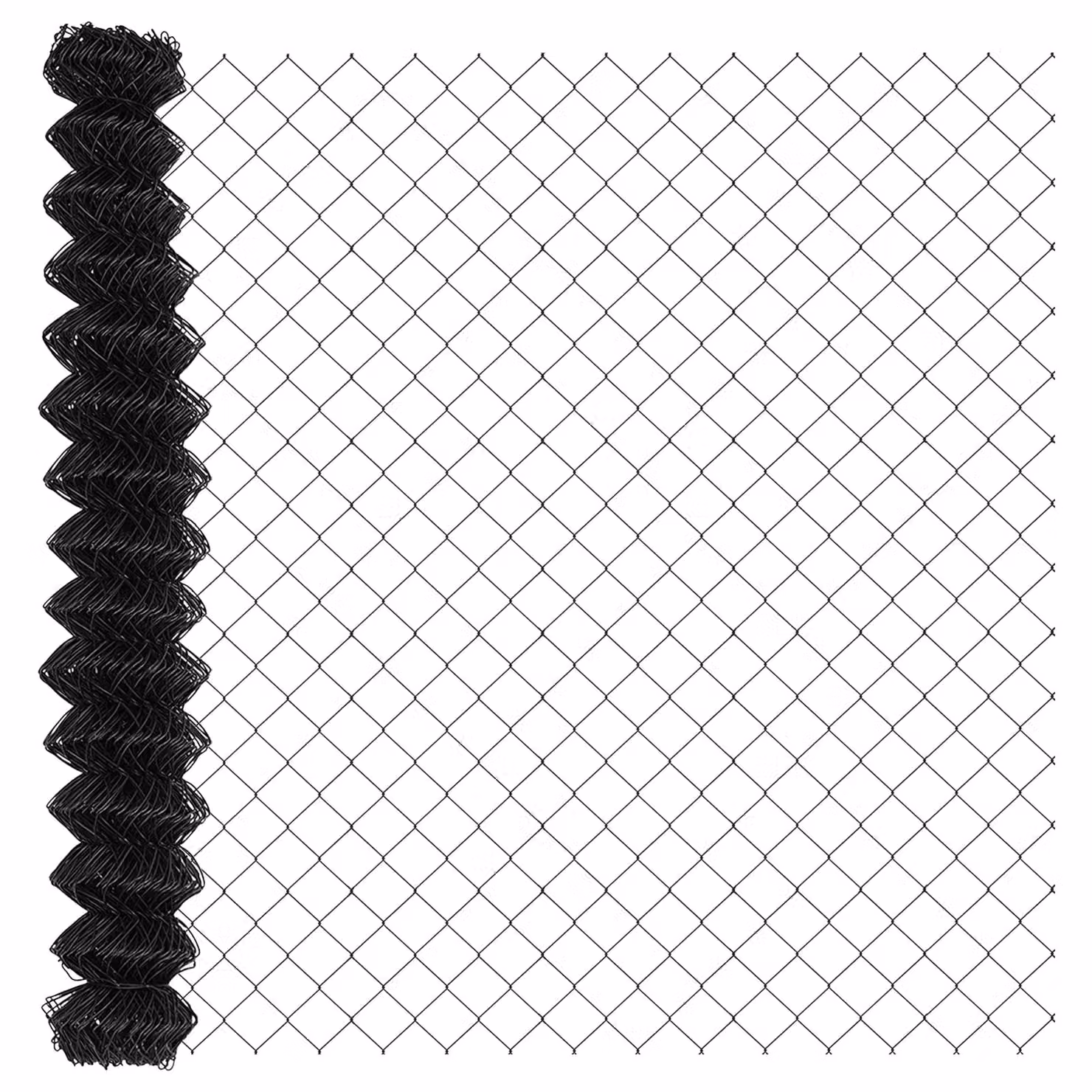Berkfield Home Grey PVC Coated Galvanised Steel Chain Link Fence, W: 10 m, H: 1.5 m – 1
