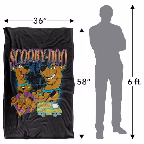 LOGOVISION Scoobydoo Bootleg Super Soft Snuggle Blanket in White and Multicolour, W/D/H: 91 x 147 cm – 4
