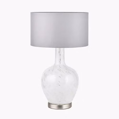 Ruma Speckled White Glass Table Lamp in Transparent – 2