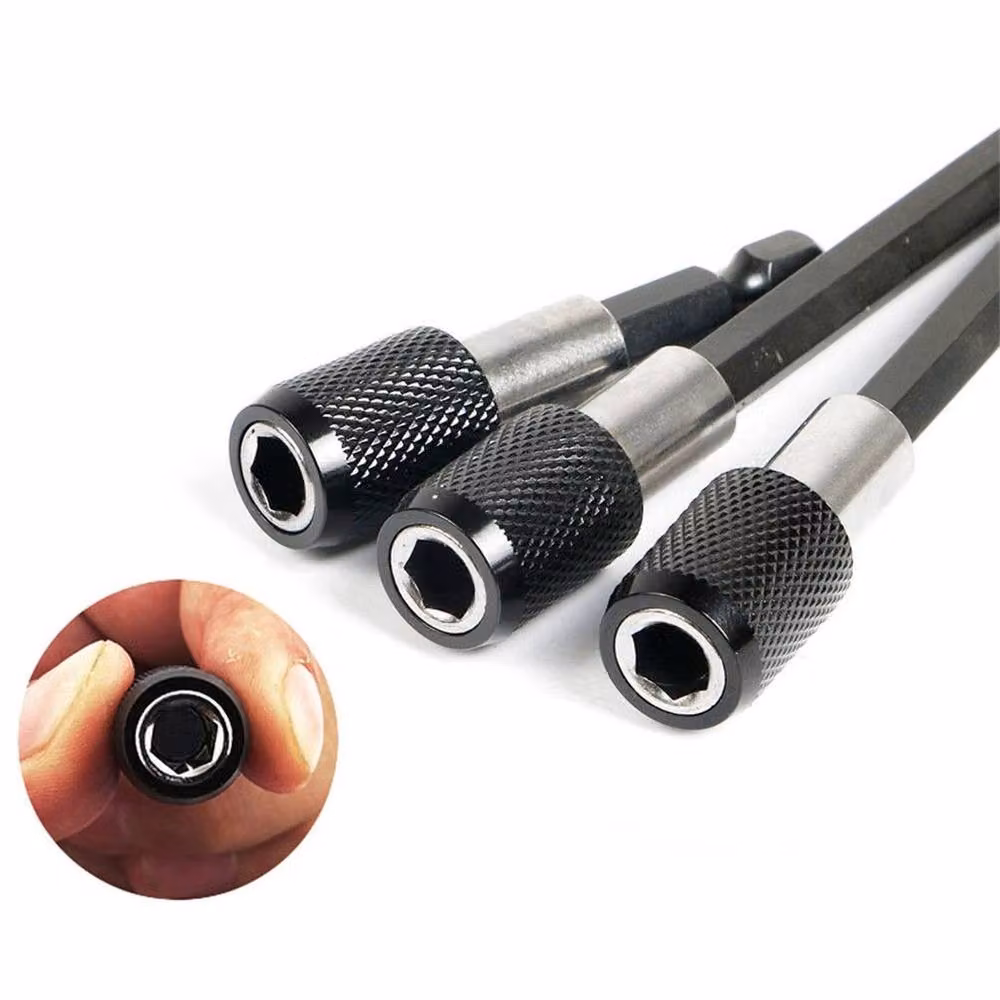 FLAVORA 1/4 inch Hex Magnetic Screwdriver Bit Holder in Black and Silver, Stainless Steel, W: 10000 mm, H: 520 mm – 2