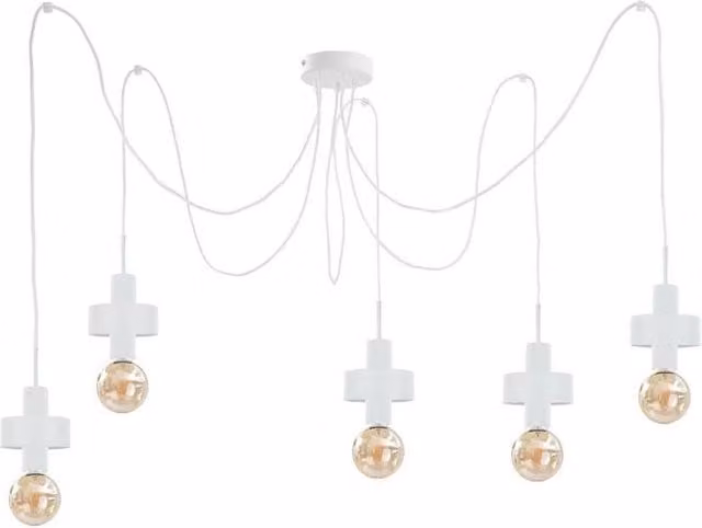 Netlighting Unica Cluster Pendant Ceiling Light in White with 5x E27 Sockets