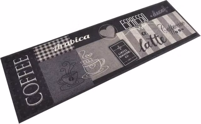 Berkfield Home Washable Non-Slip Kitchen Rug in Black and Multicolour, W: 60 cm, L: 180 cm