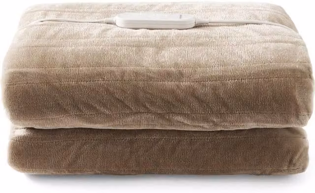 Morphy Richards EverCosy Double Fleece Electric Heated Throw in Beige