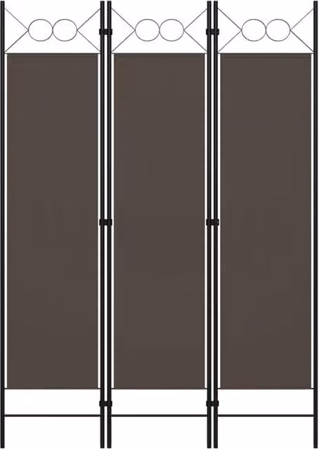Berkfield Home 3-Panel Geometric Room Divider in Anthracite and Black, W/H: 120 x 180 cm – 1