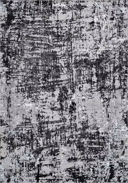 Desire Rugs Serenity Modern Abstract Area Rug in Black, W: 200 cm, D: 290 cm