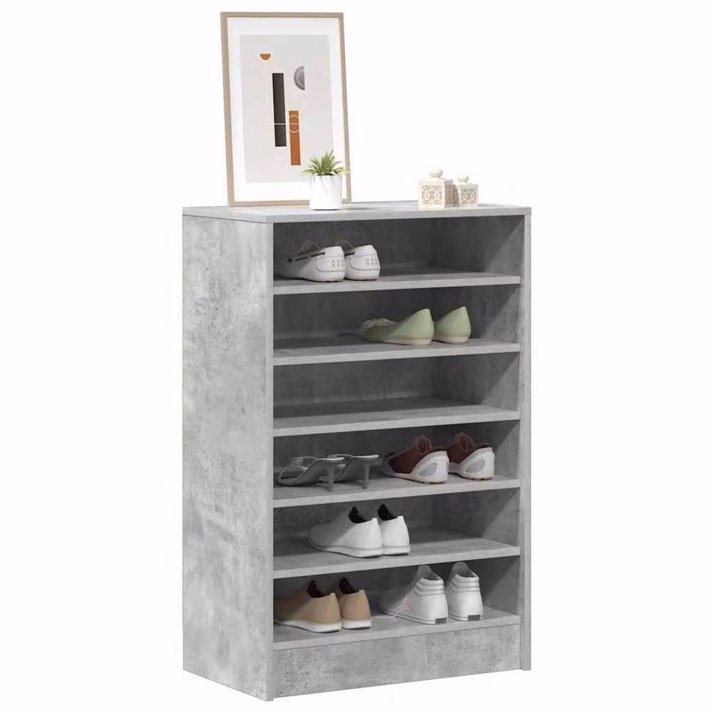 Berkfield Home Modern Grey Shoe Cabinet with Internal Shelves W/D/H: 60 x 35 x 92 cm – 3