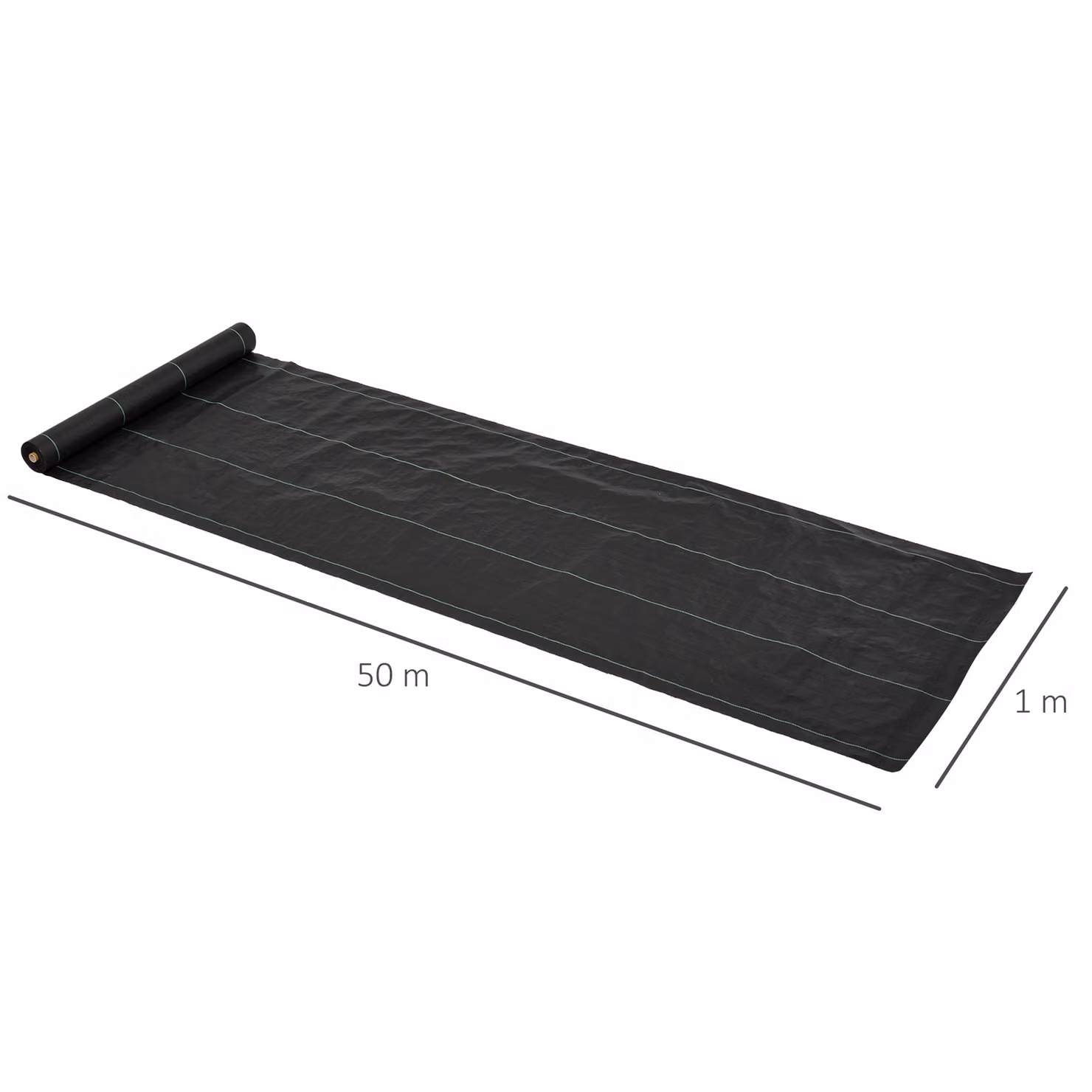 Outsunny Premium Heavy-Duty Weed Barrier Landscape Fabric, Black, 1 x 50 m – 3