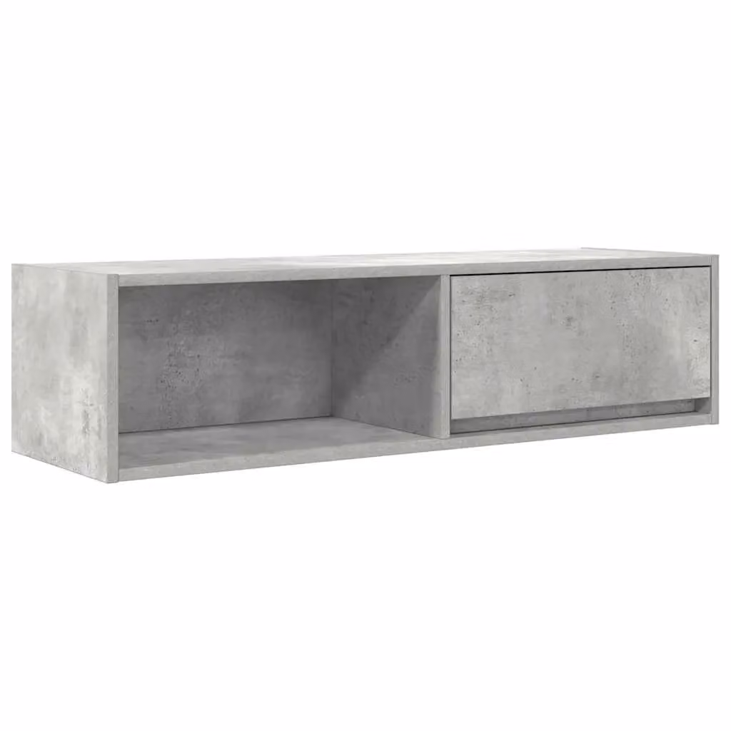 Berkfield Home TV Cabinet in Concrete Grey, W/D/H: 100 x 31 x 25.5 cm – 2