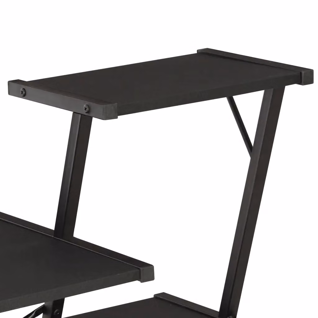 Berkfield Home Modern Black Writing Desk with Shelf, W/D/H: 116 x 50 x 93 cm – 3
