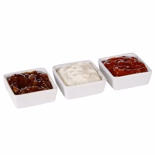 Orsina Set of 3 White Porcelain Square Entree Serving Dishes