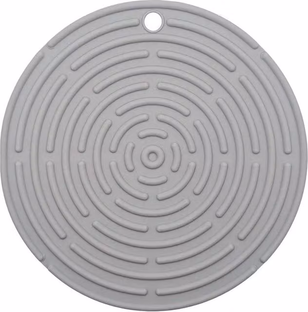 Havendro Grey Silicone Round Heat-Resistant Non-Slip Trivet, Diameter: 18 cm