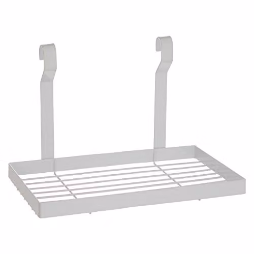 Orsina Sorello White Metal Hanging Storage Rack with Shelf, W/D/H: 18 x 30 x 19 cm – 1