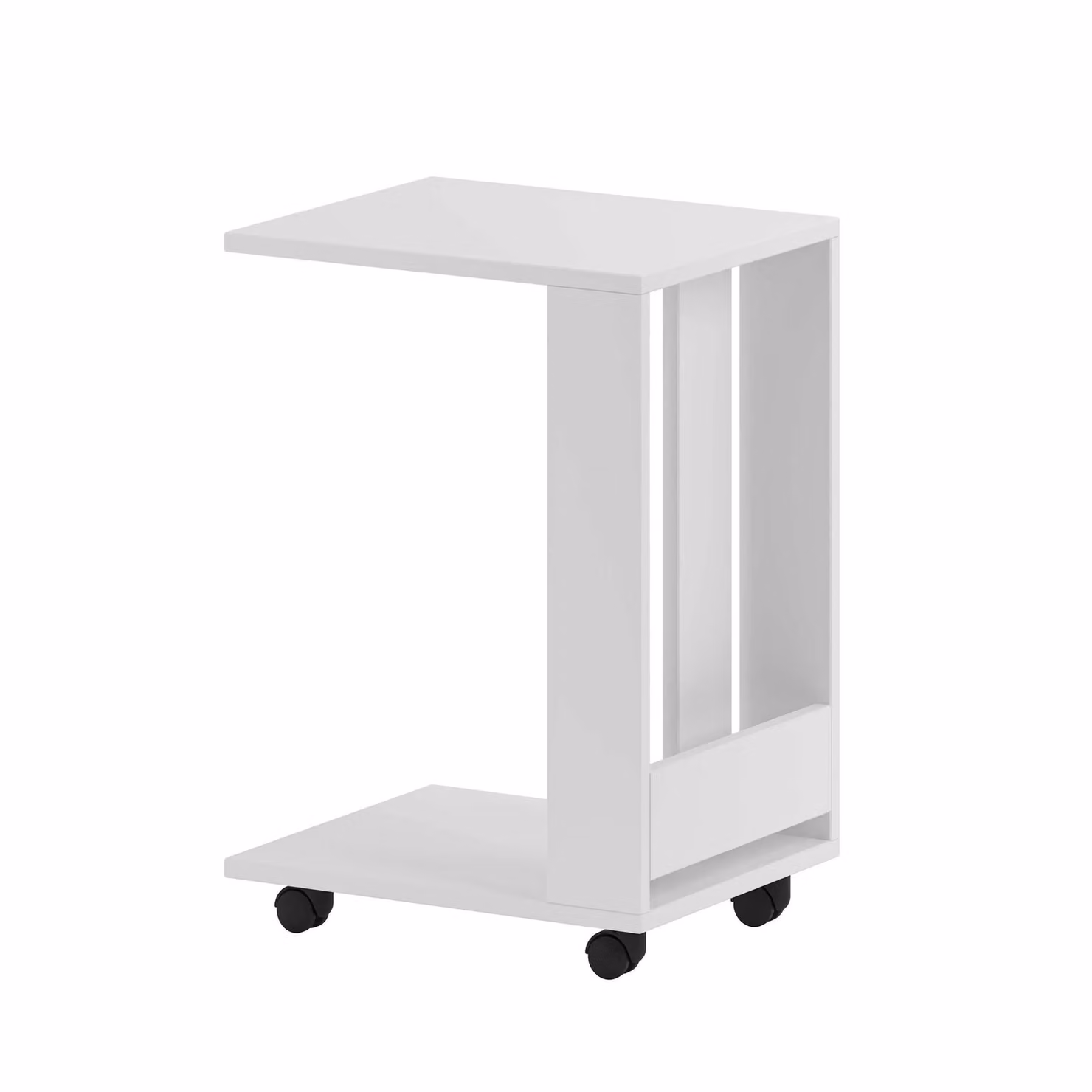 Decortie Edi Modern White Square Side Table – 2