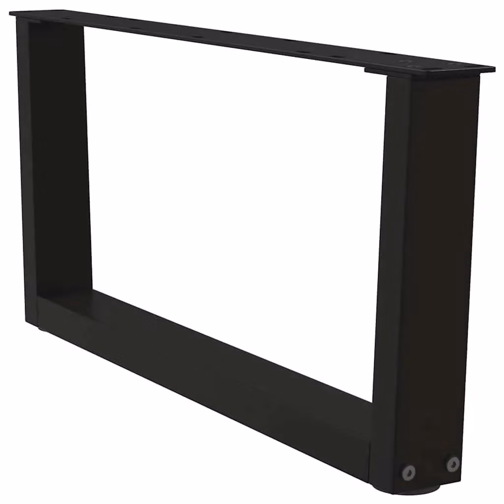 Berkfield Home V-Shape Dining Table Legs, 2 Pieces, Black Steel, H: 70 cm, W: 30-31.3 cm – 3