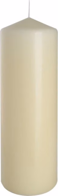 KDMK White Ivory Pillar Candle Long 160mm Height for Home Decor