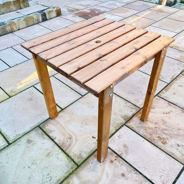 Charles Taylor Trading Rustic Solid Wood Bistro Table in Brown