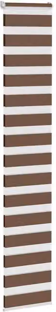 Berkfield Home Elegant Zebra Blind in Brown, Polyester, W: 45 cm, H: 230 cm
