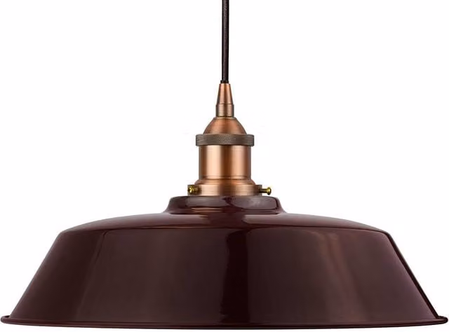 SE Home Chancery Pendant Light in Burgundy Red and Matt Antique Copper – 1