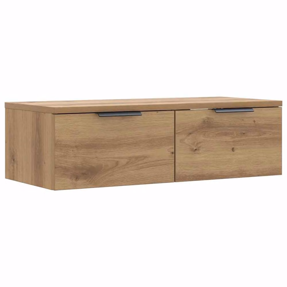 Berkfield Home Artisan Oak Wall Cabinet in Brown, W: 68 cm, D: 30 cm, H: 20 cm – 2