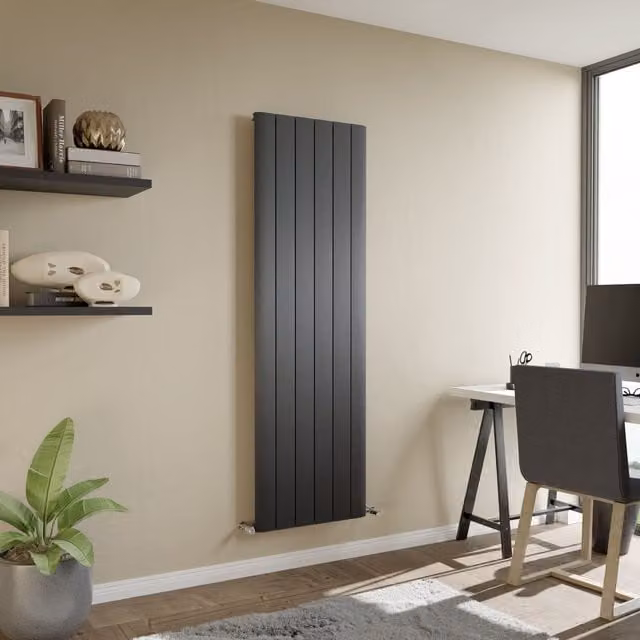 Agadon Paris Designer Aluminium Radiator in Grey, W/H: 180 x 47 cm – 1