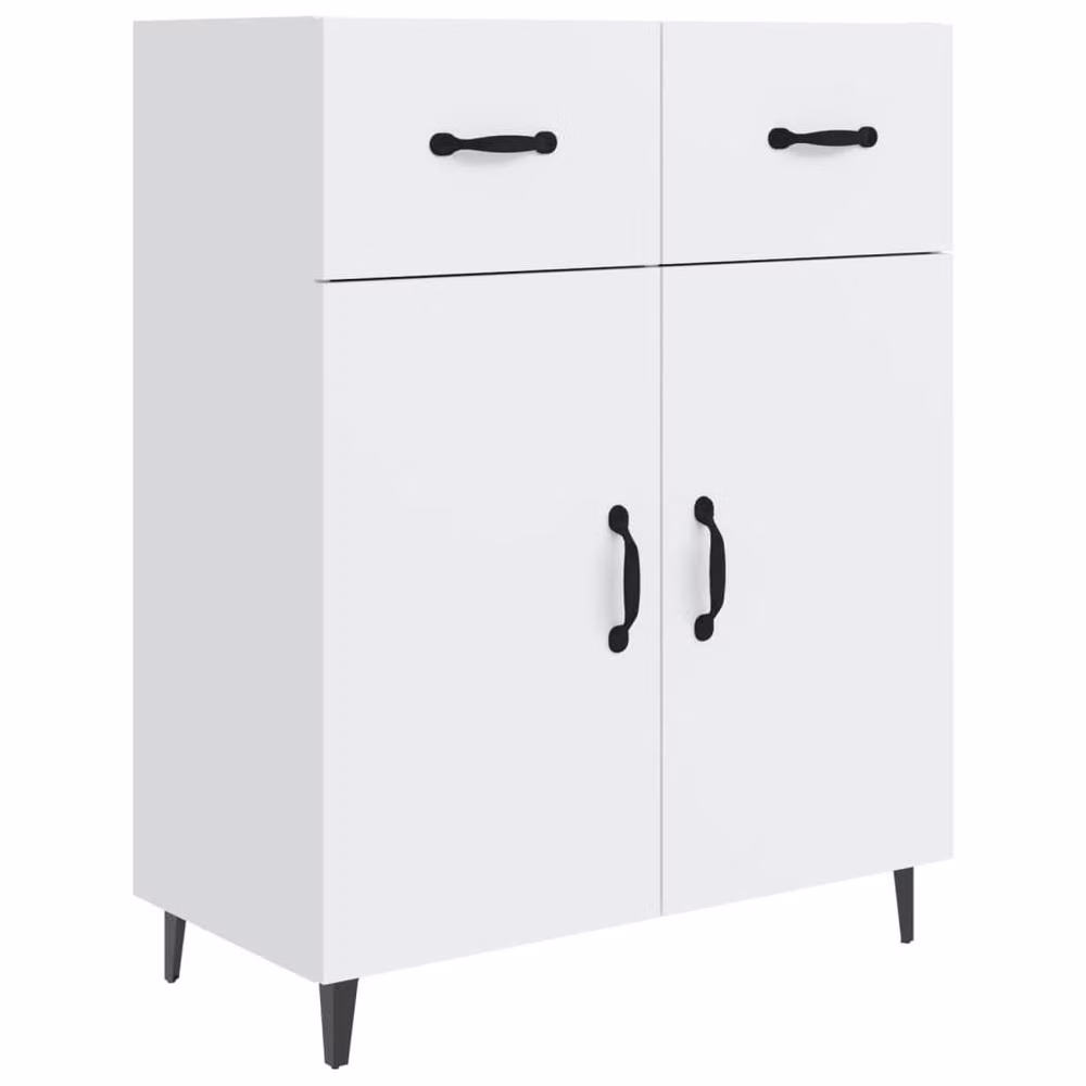 Berkfield Home White Modern Sideboard in Engineered Wood W/D/H: 69.5 x 34 x 90 cm – 2
