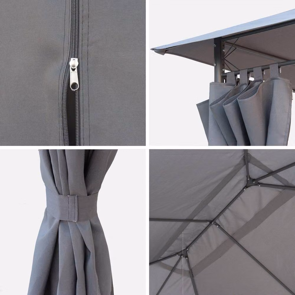 sweeek Grey Polyester Canopy Roof and Side Curtain Kit for Awning – 2