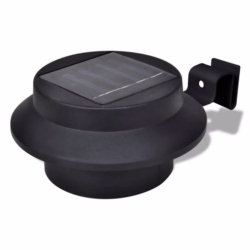 Berkfield Home 6 Piece Outdoor Solar LED Lamp Set in Black – 3