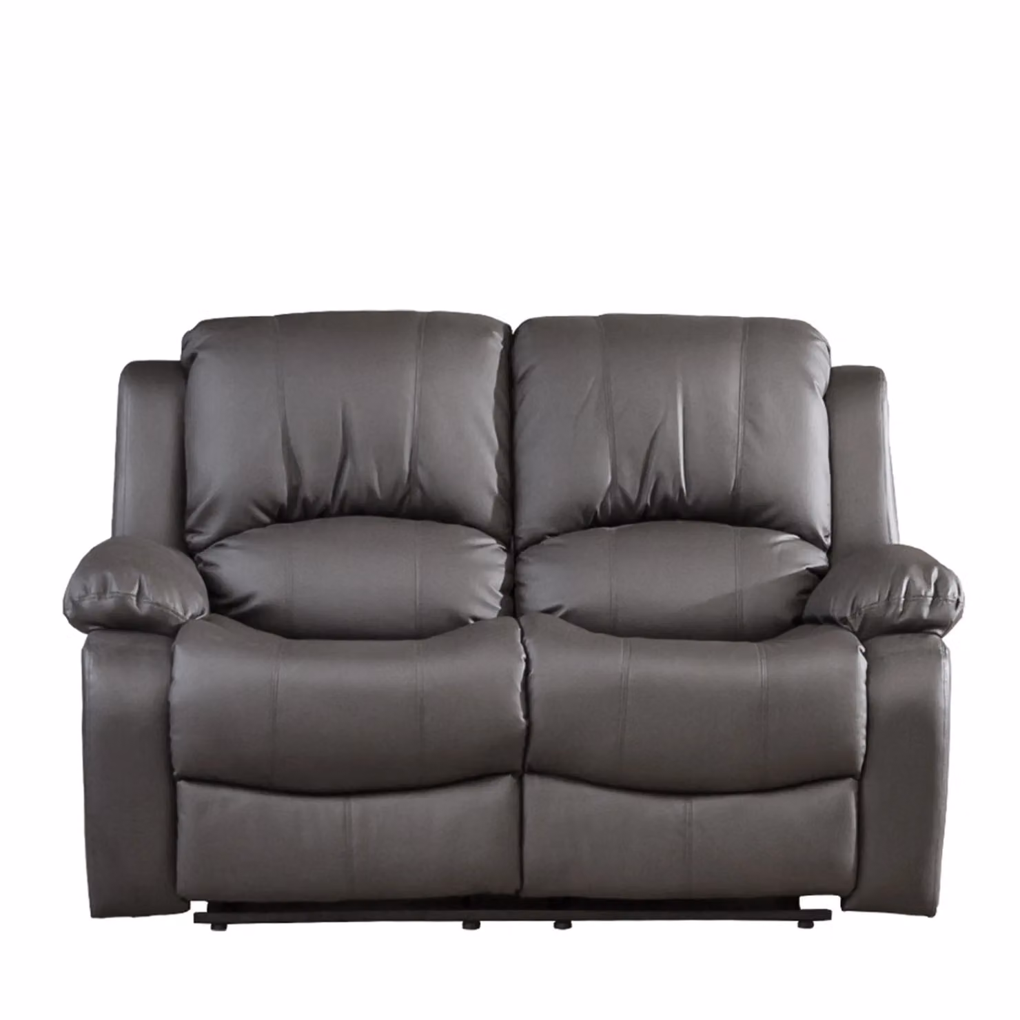 Artemis Home Glendale 2 Seat Manual Recliner Sofa in Grey Synthetic Leather, Width: 150 cm – 2