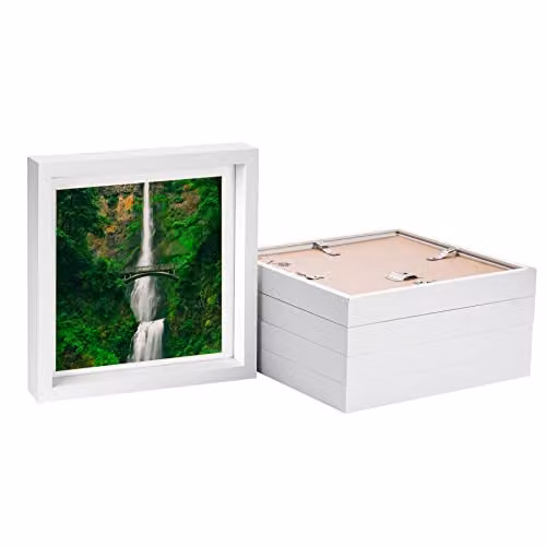 Nicola Spring White Square 3D Box Photo Frame Pack of 5
