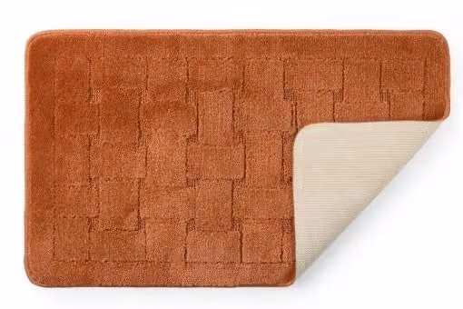 New Edge Blinds Orange Rectangular Bath Mat, Width: 45 cm, Drop: 75 cm – 2