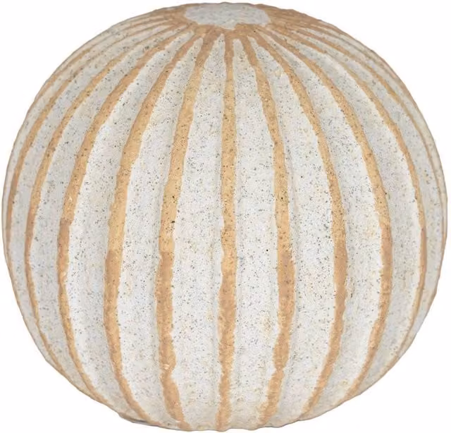 Hill Interiors Grove White Ceramic Ball Tabletop Ornament