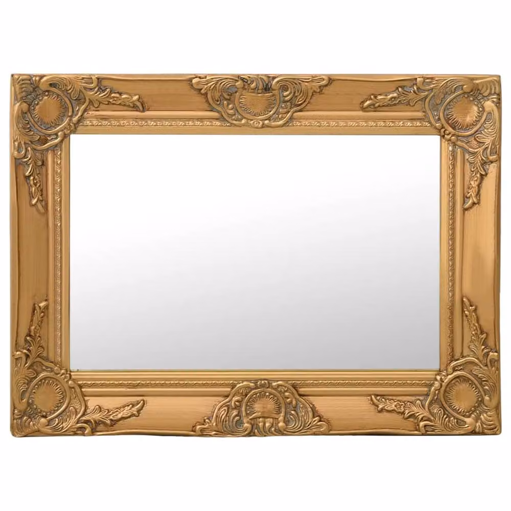 Berkfield Home Antique Baroque Style Wall Mirror, Gold, W: 60 cm, H: 40 cm – 2