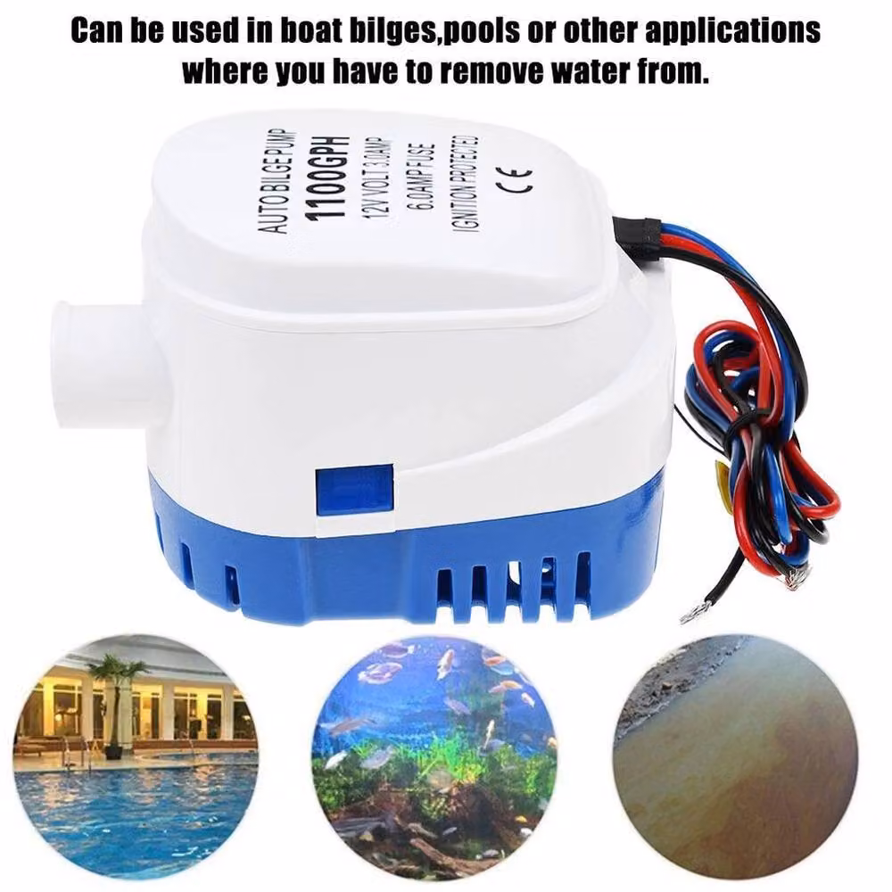 NESTLUNE Automatic Silent Submersible Bilge Water Pump in White – 2