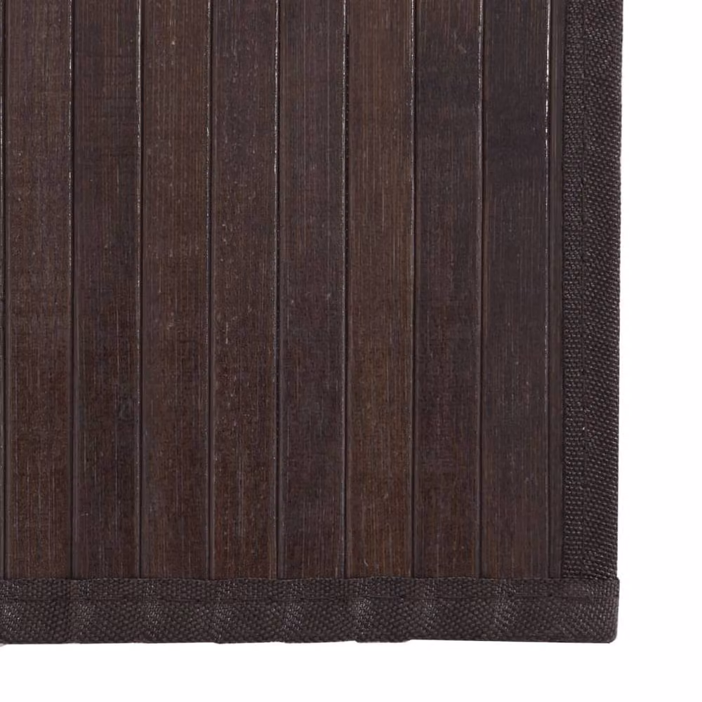 Berkfield Home Rectangular Bamboo Rug in Brown, W/D: 100 x 200 cm – 5