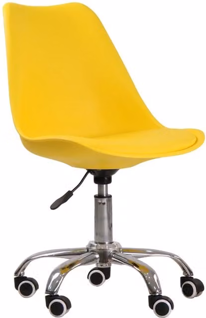 netfurniture Osdera Modern Yellow Swivel Task Chair for Home Office