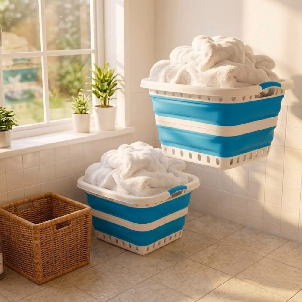 Bedsland H+ Collapsible Laundry Basket, 39L, Blue – 2