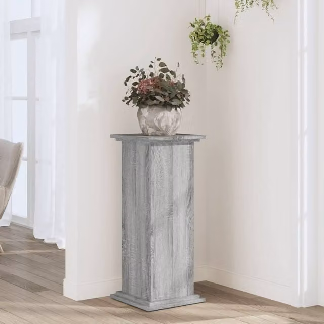 Berkfield Home Grey Sonoma Plant Stand, W/D/H: 33 x 33 x 80 cm