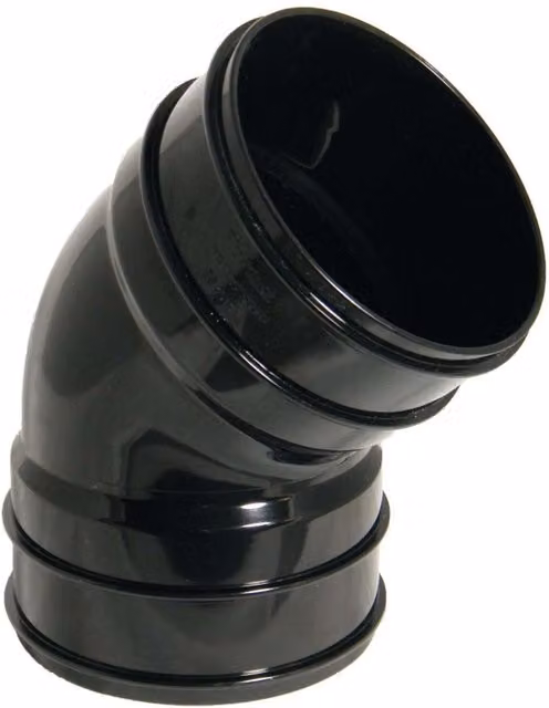 FloPlast Solvent Weld 135 Degree Bend 110mm Black SS563