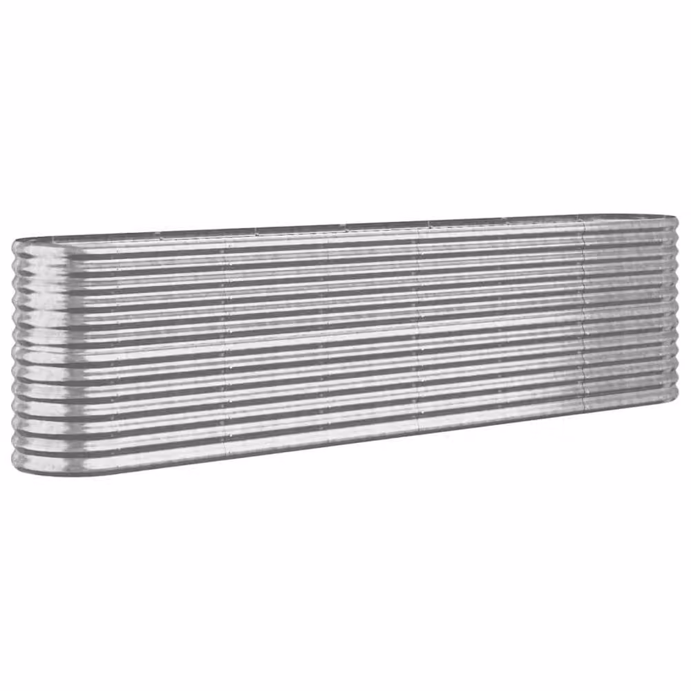 Berkfield Home Garden Raised Bed in Silver Powder-coated Steel, W/D/H: 260 x 40 x 68 cm – 3